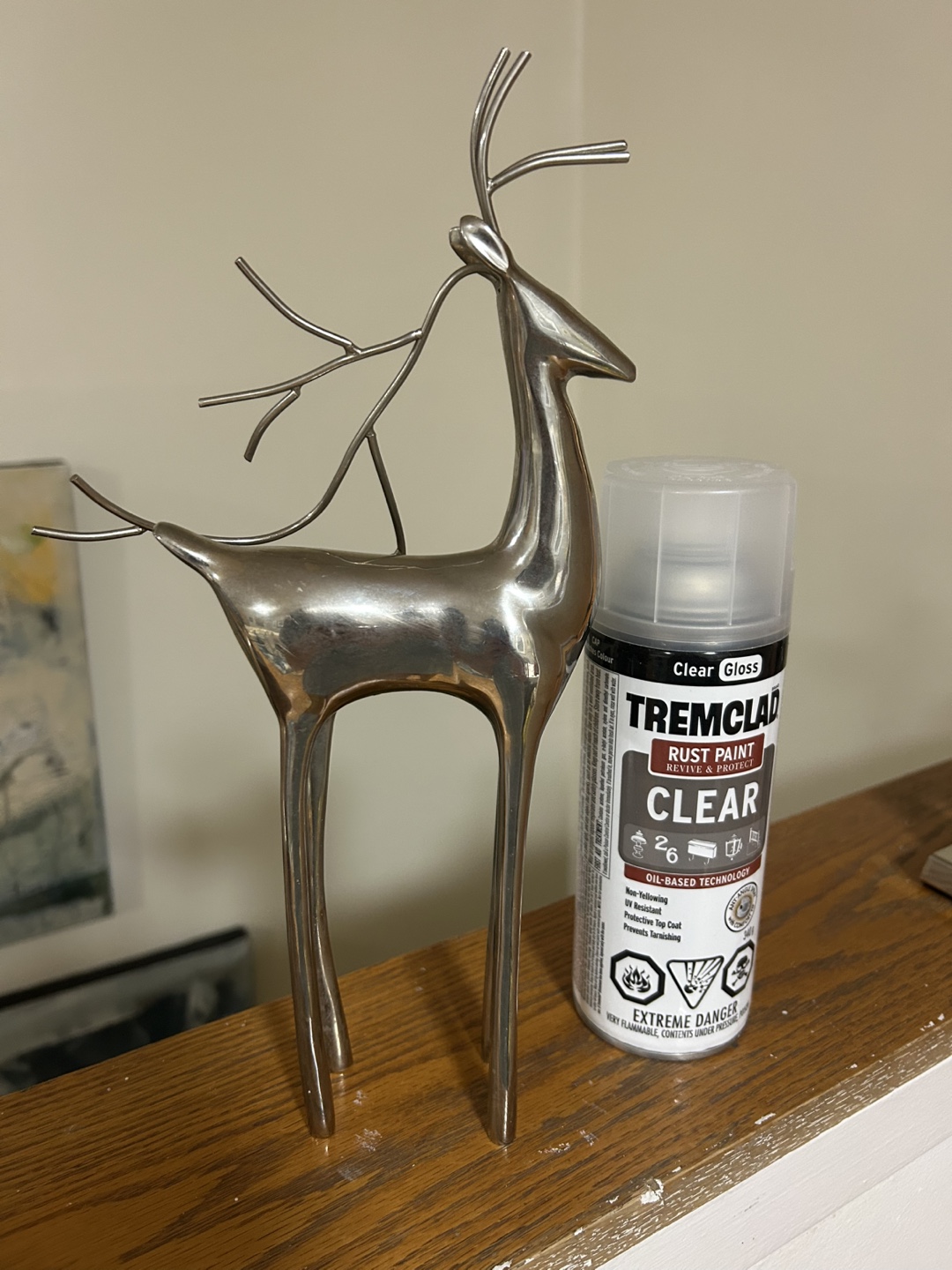 Silver Metal Deer Figurine - photo 2