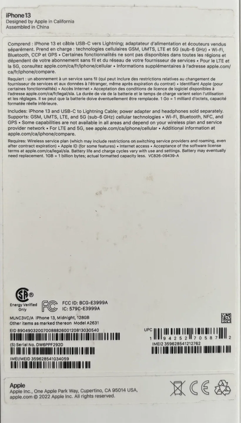 Apple iPhone 13 - Midnight 128GB - Like New! image indicator(5)