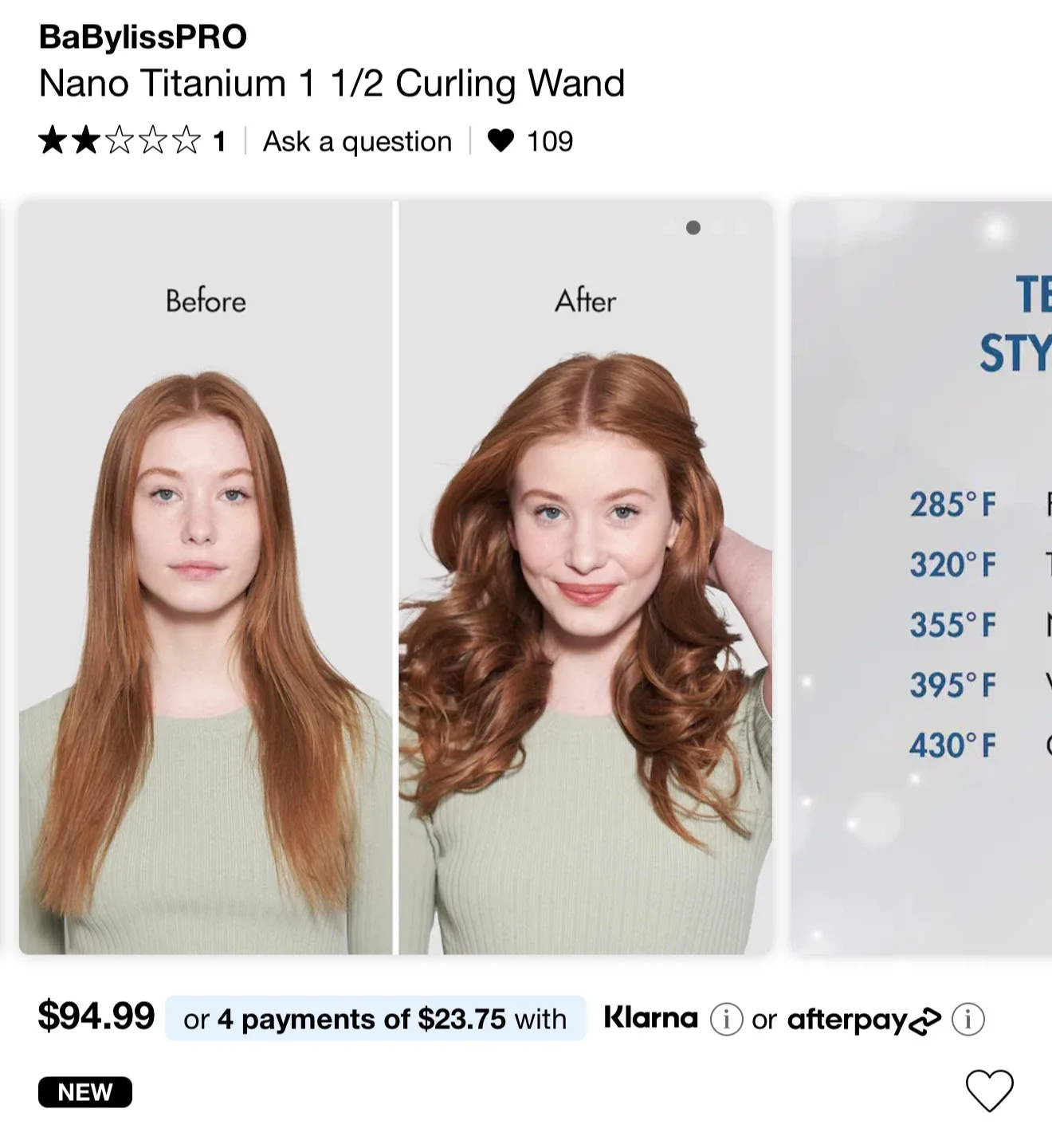 New BaBylissPRO Nano Titanium 1 1/2" Curling Wand image indicator(3)