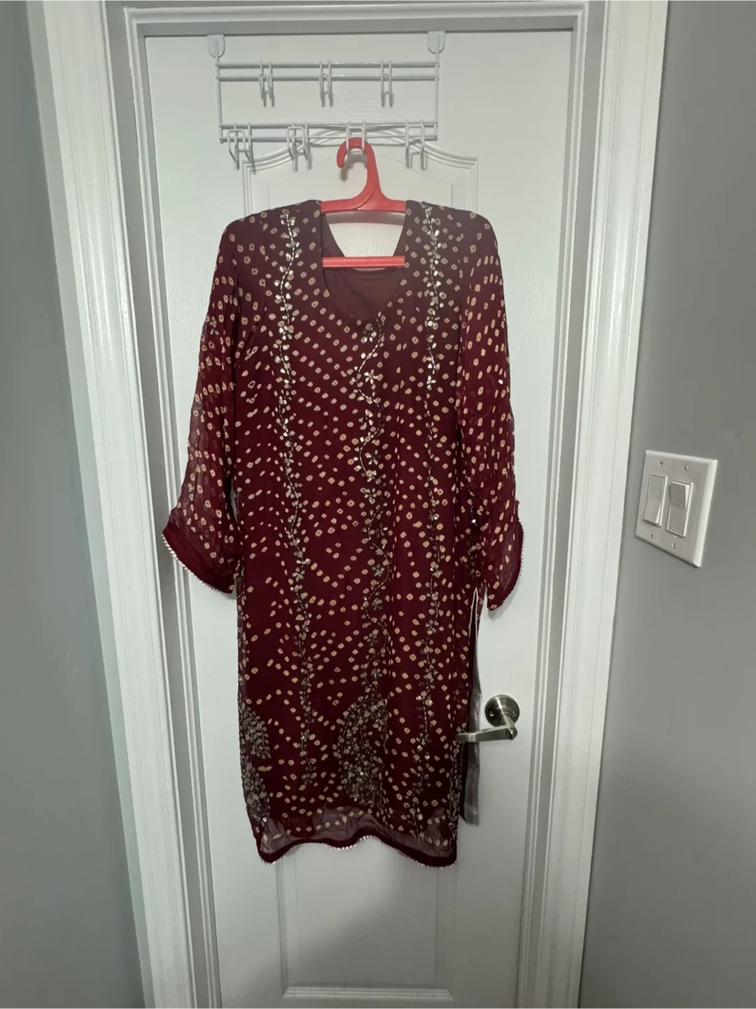 Maroon Salwar Kameez Suit