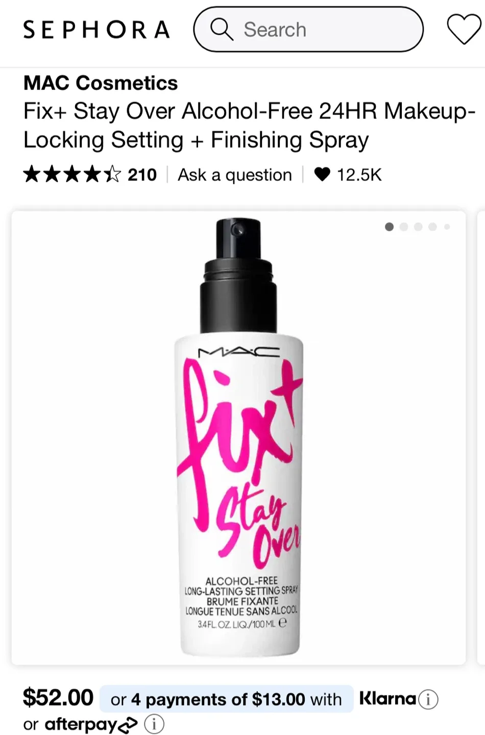 MAC Fix+ Stay Over Setting Spray