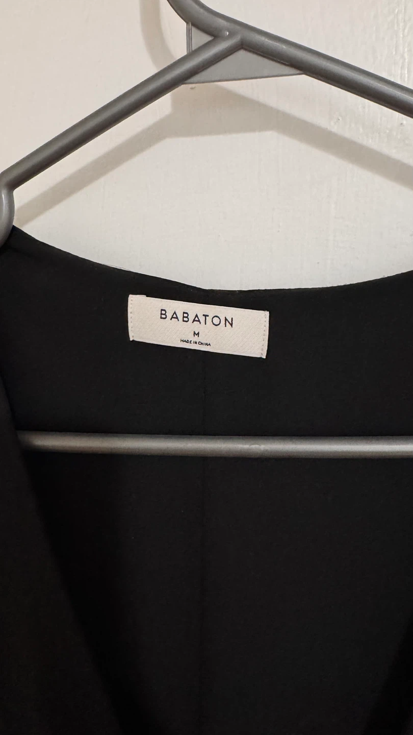 Babaton Black Wrap Dress - Size M - photo 2