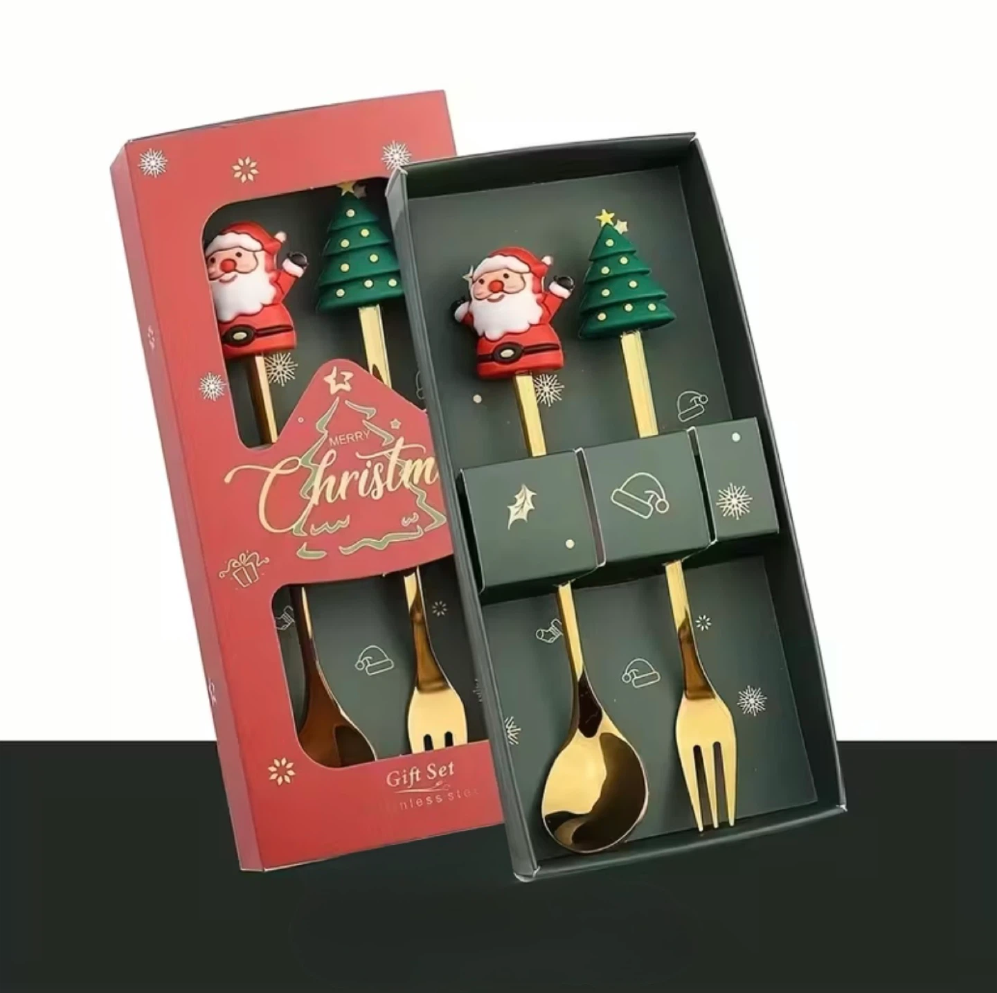 Christmas Spoon & Fork Set - New in Box! - photo 3