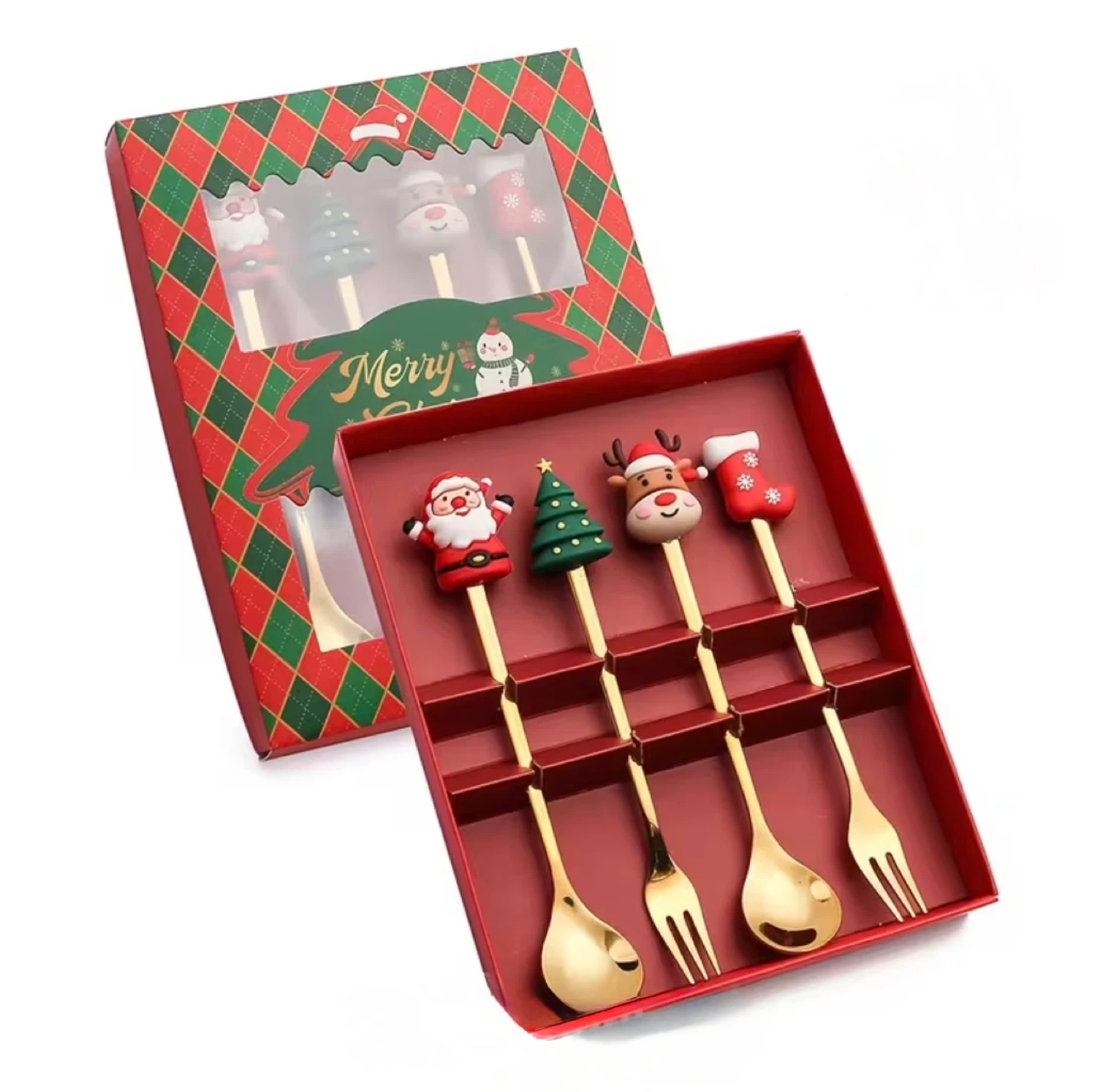 Christmas Spoon & Fork Set - New in Box! - photo 2
