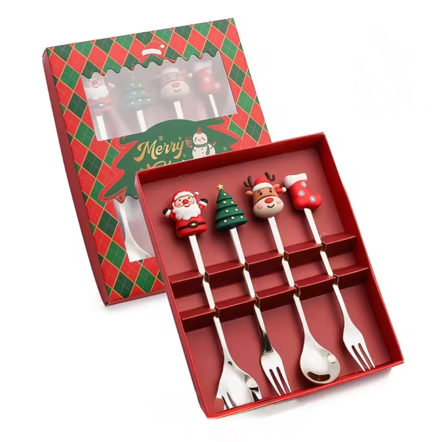 Christmas Spoon & Fork Set - New in Box! - photo 4