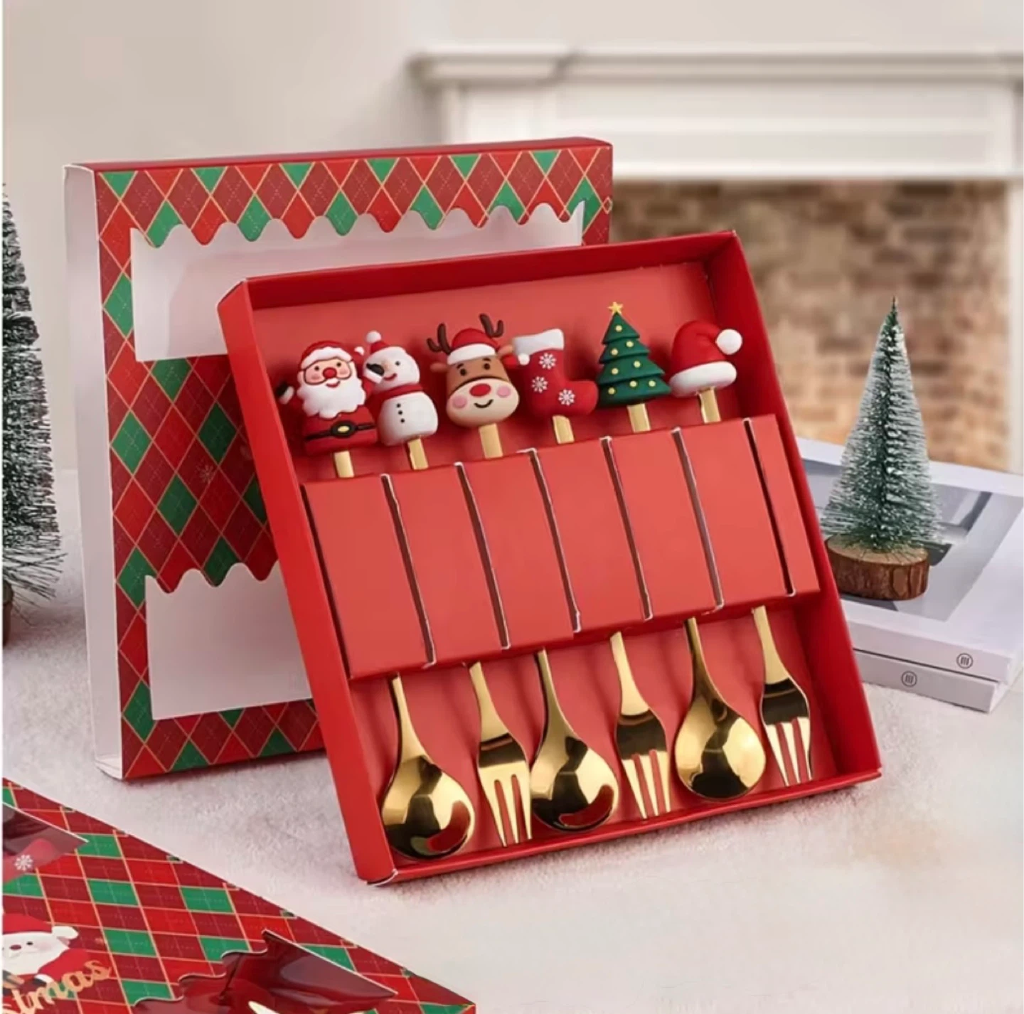 Christmas Spoon & Fork Set - New in Box! - photo 5