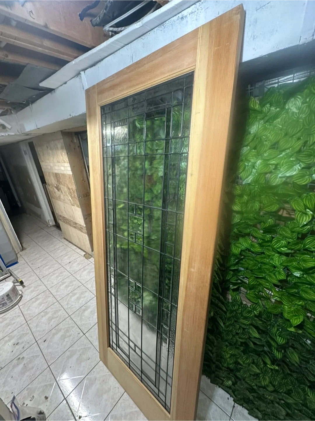 Wooden Framed Glass Interior Door 34 x80