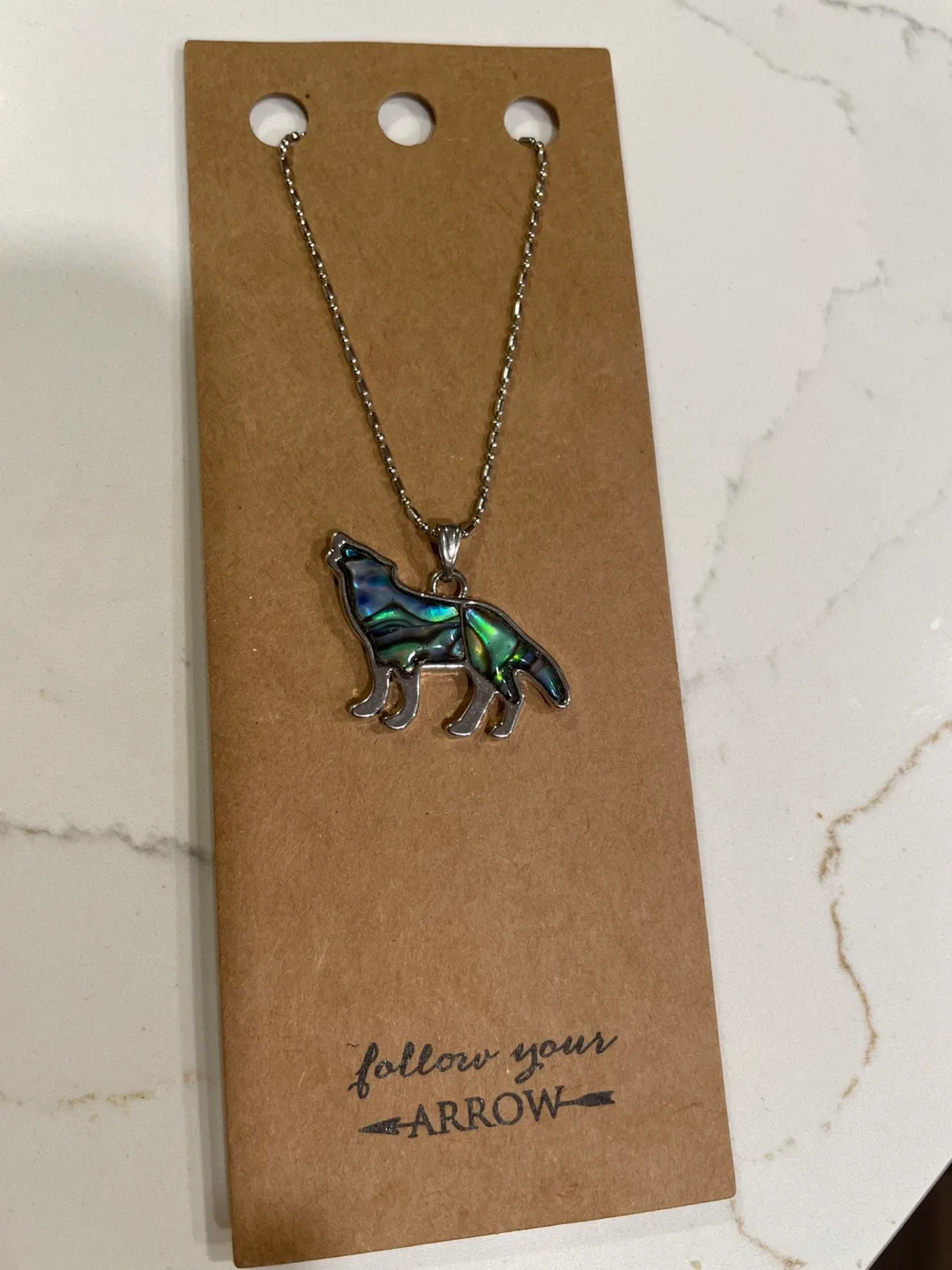 Follow Your Arrow Wolf Necklace