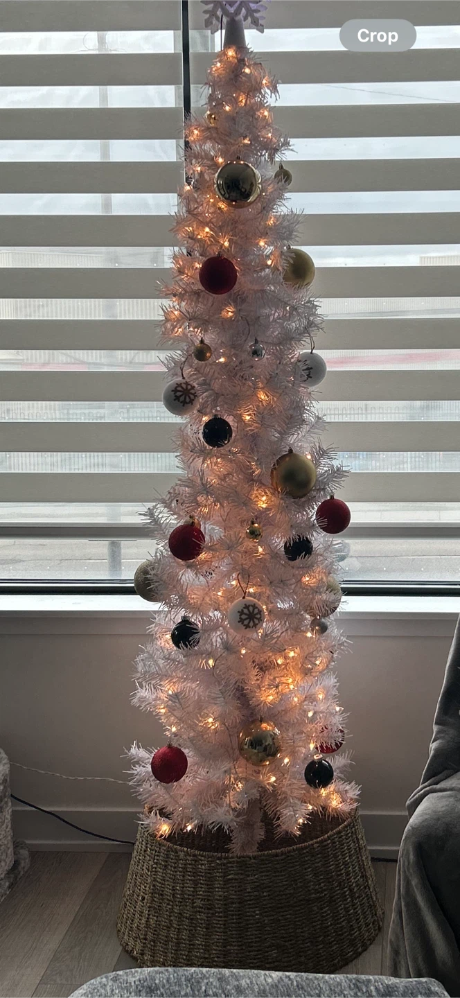 Ashland 7ft Pre-Lit Norway White Slim Christmas Tree - photo 4