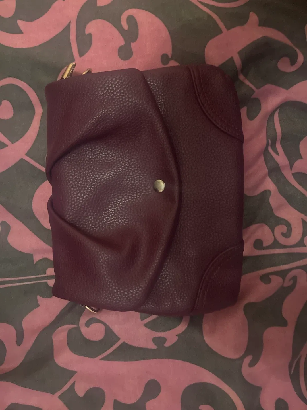Burgundy Leather Crossbody Bag