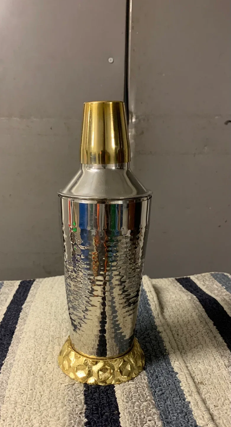 Hammered Metal Cocktail Shaker