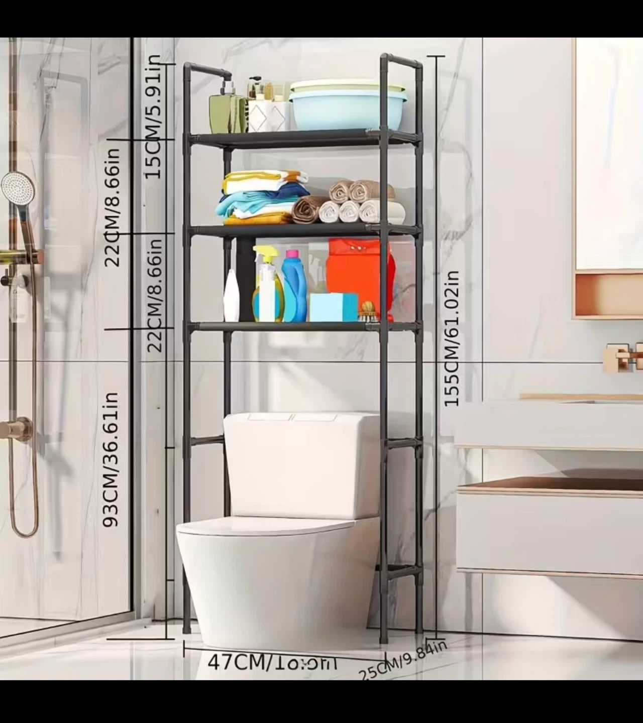 Over-the-Toilet Storage Shelf, BNIB - photo 3