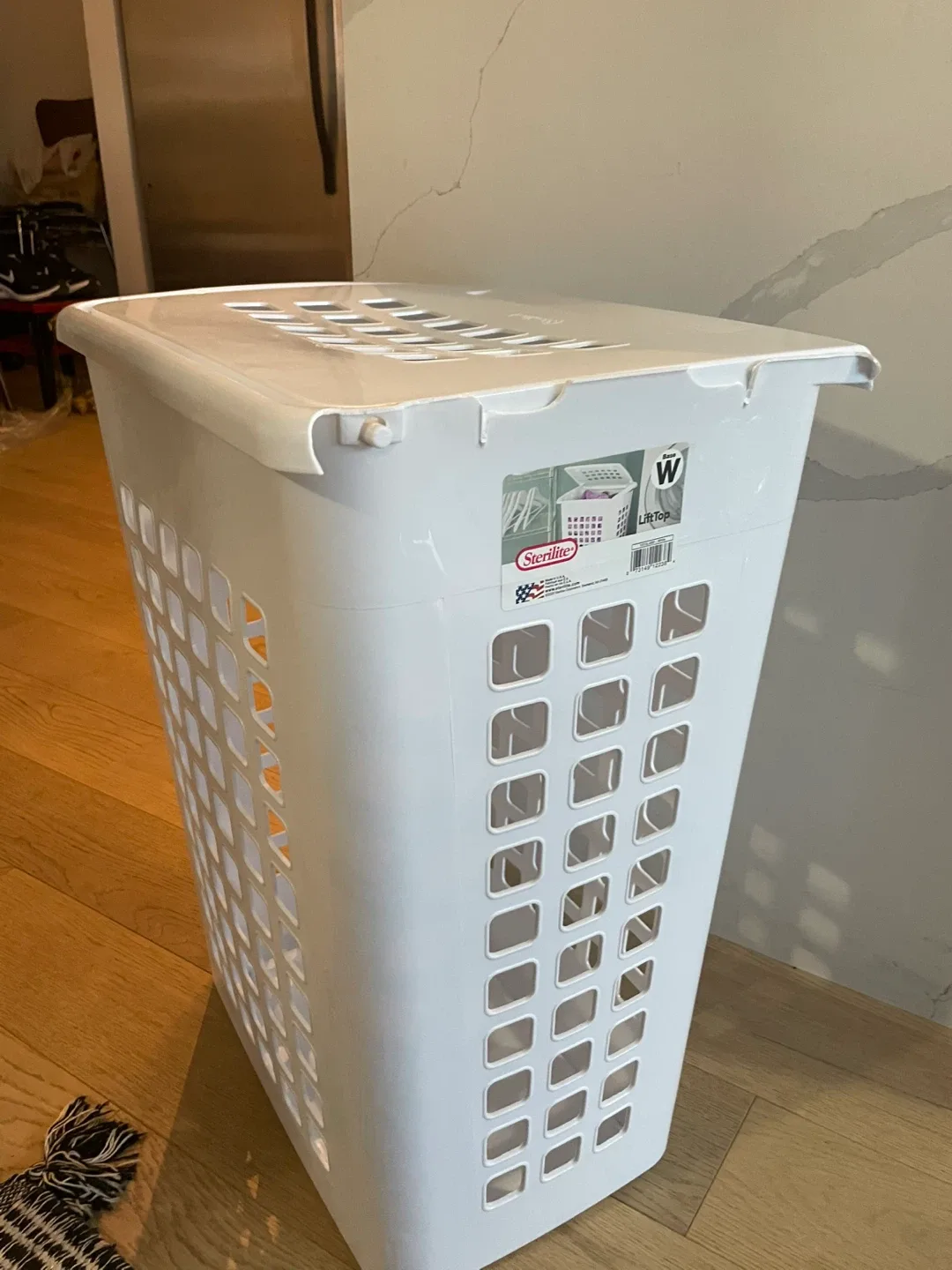 Sterilite White LiftTop Laundry Hamper