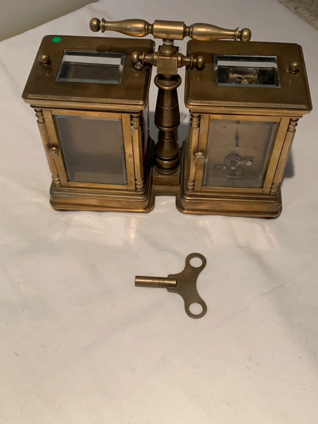 Antique Twin Clock & Barometer - photo 2
