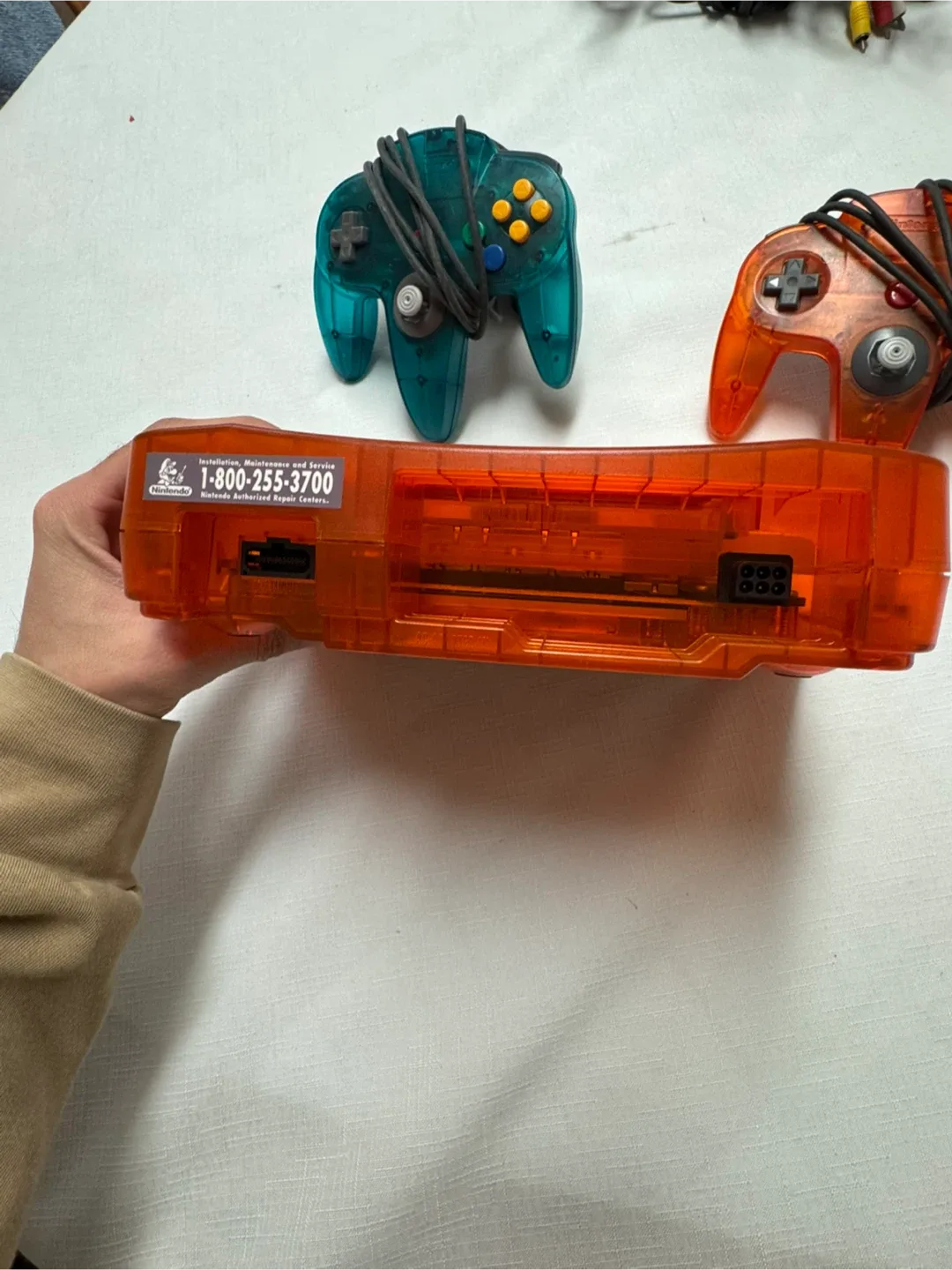 Nintendo 64 Console with 2 Controllers - Orange image indicator(3)