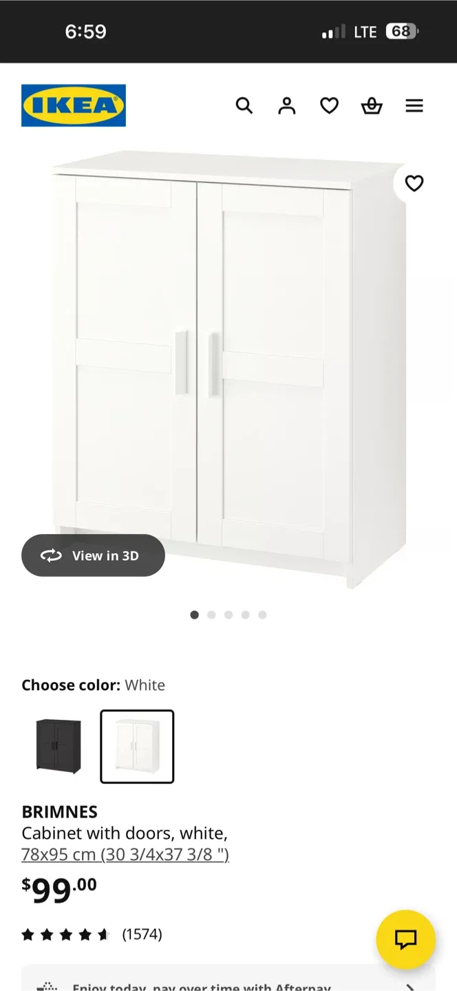 IKEA Brimnes White Cabinet with Doors