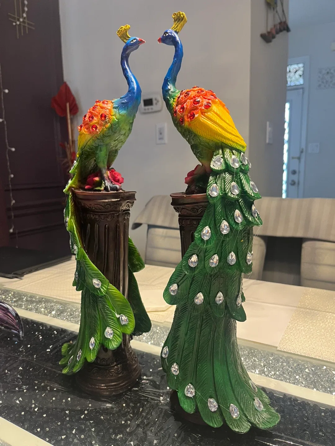 Decorative Peacock Figurines