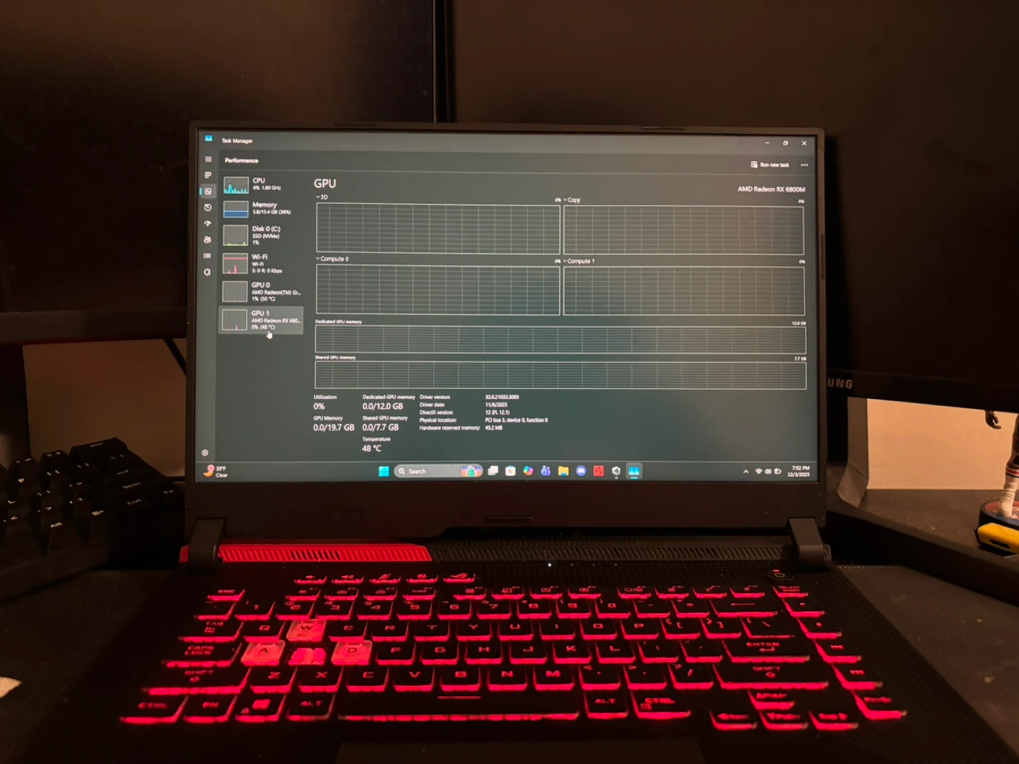 ASUS ROG Strix Gaming Laptop - AMD Ryzen 9, 16GB RAM