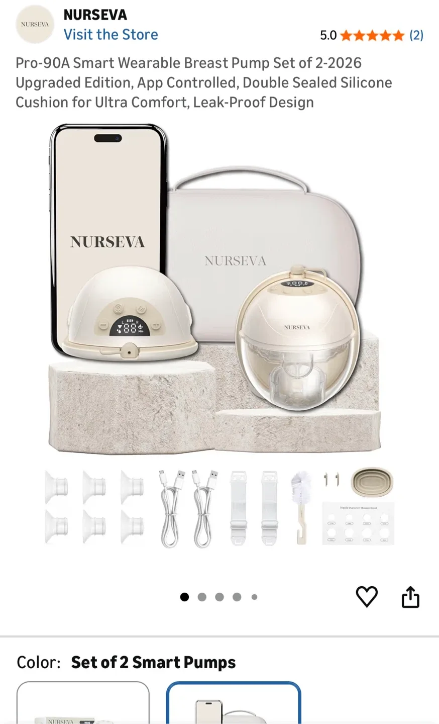 Brand New Pro-90A Smart Wearable Breast Pump Set