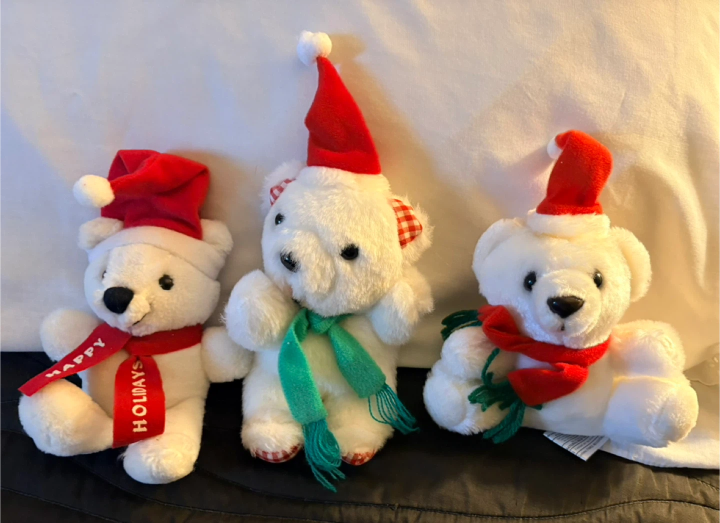 Holiday Polar Bear Plush Set