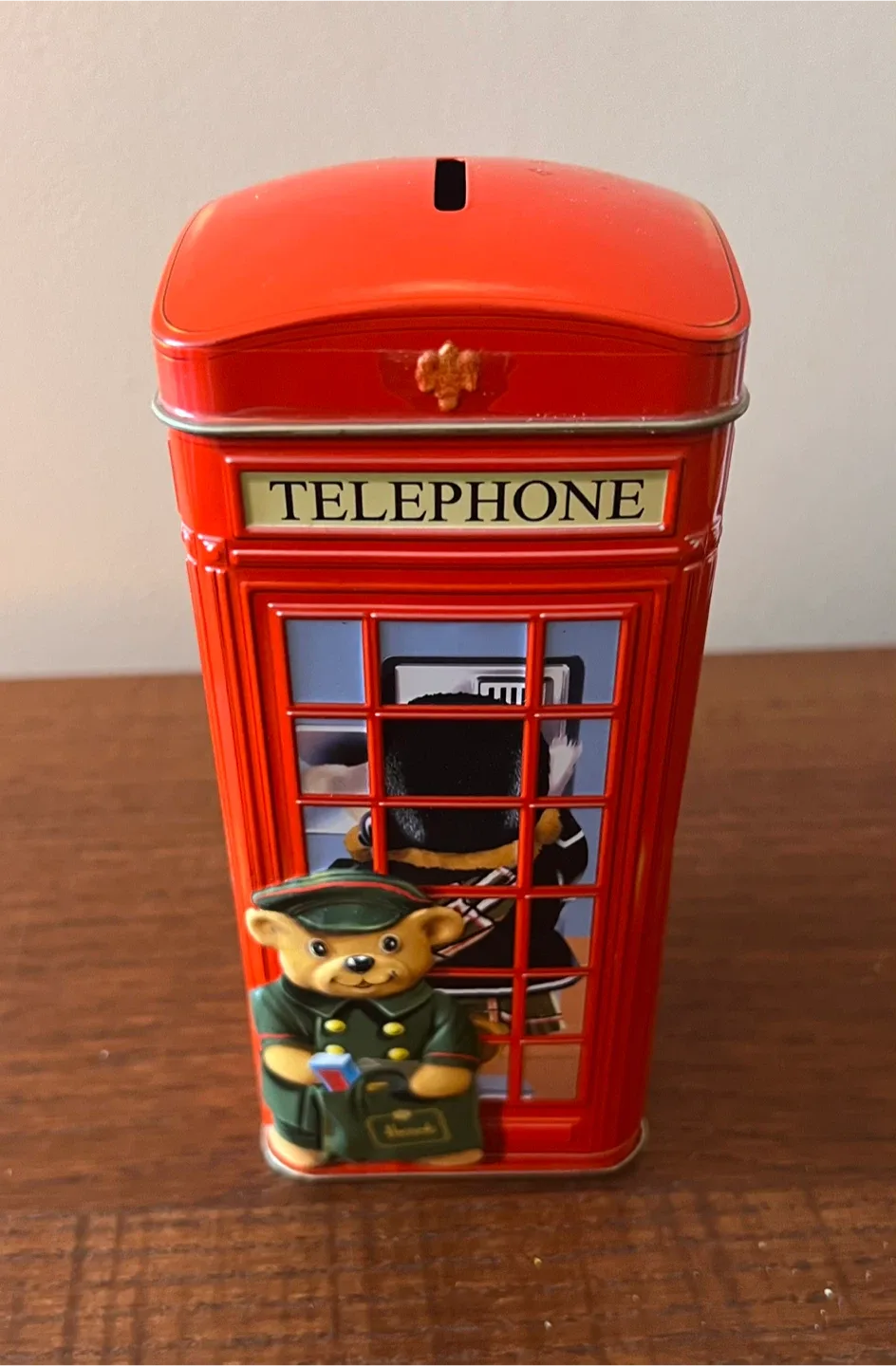 Harrods 2013 Telephone Kiosk Coin Bank Tin image indicator(5)