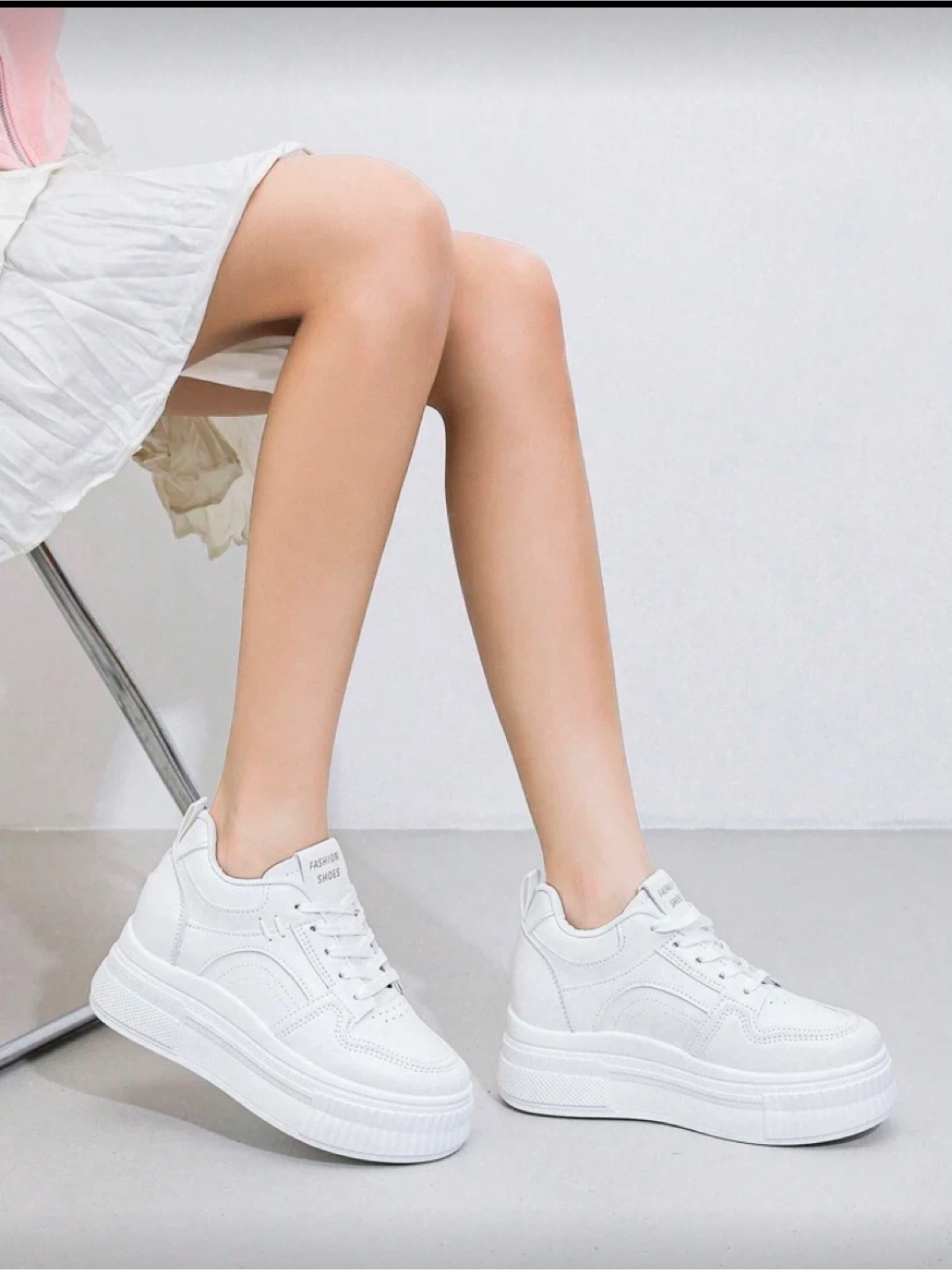 White Fashion Platform Shoes - photo 4