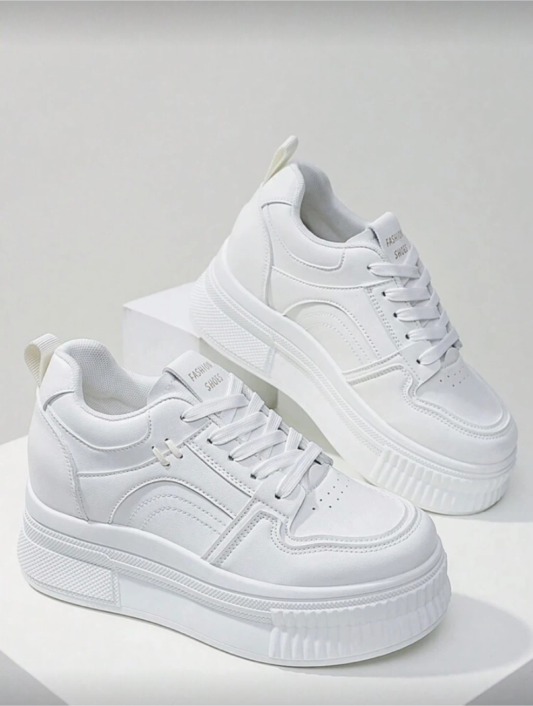 White Fashion Platform Shoes