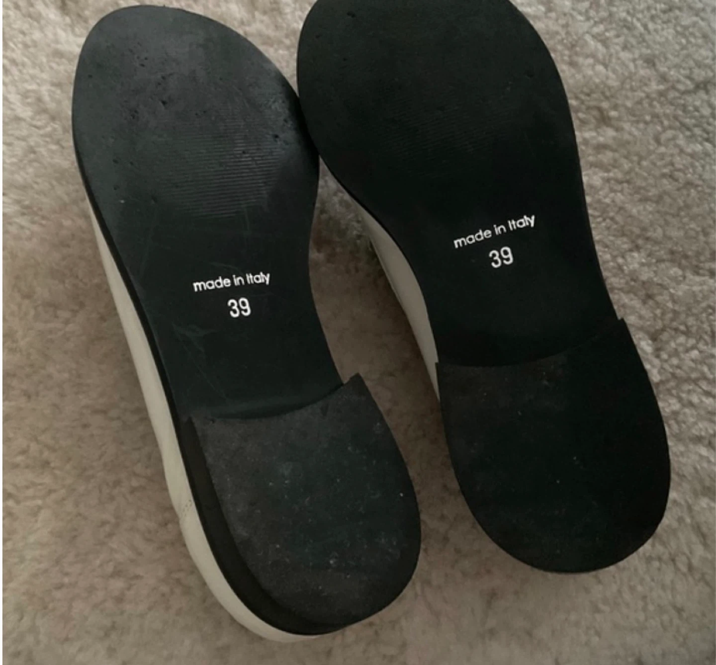 Beige Leather Loafers - Size 39