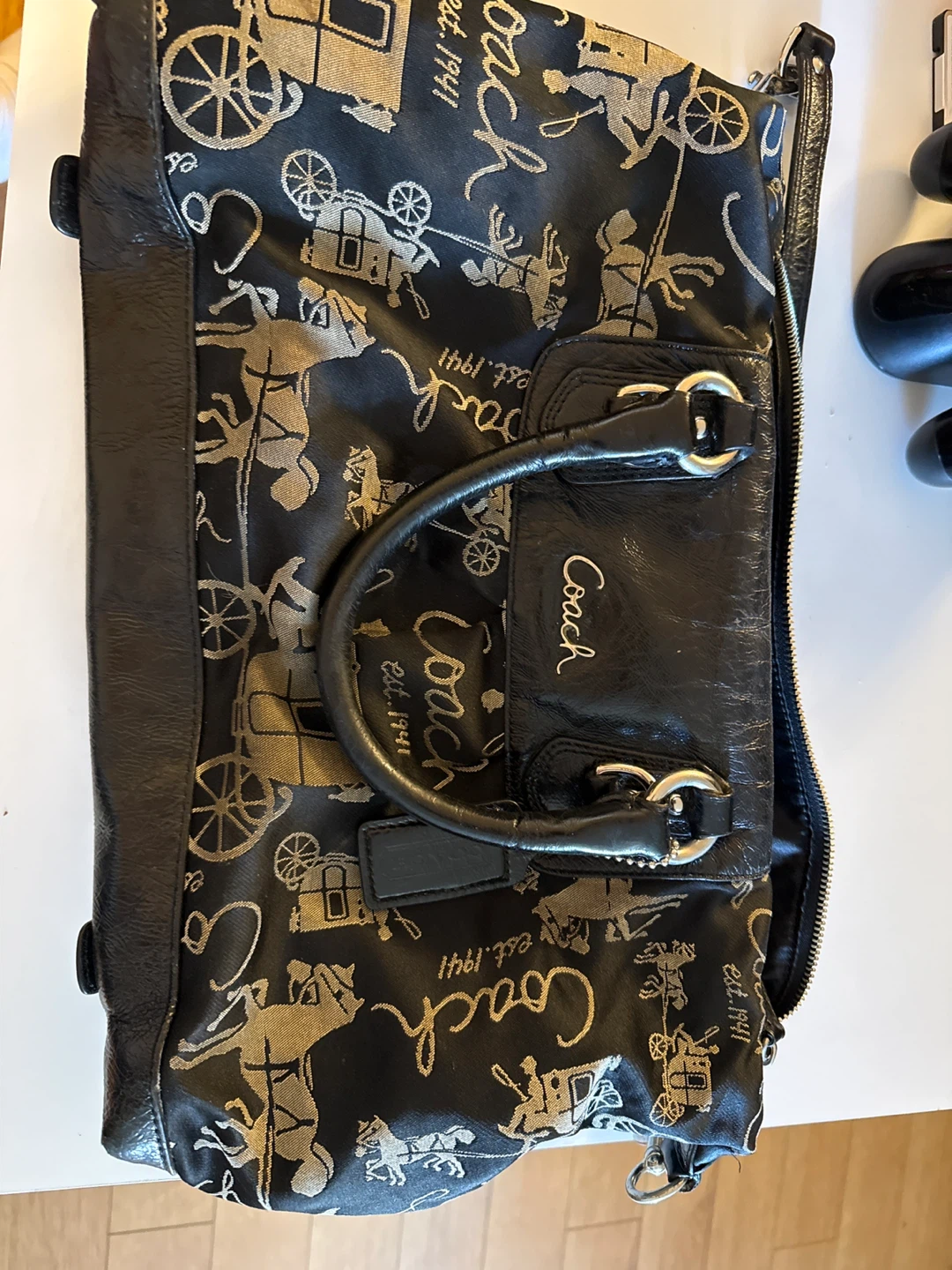 Coach Est. 1941 Black Patterned Satchel - photo 2