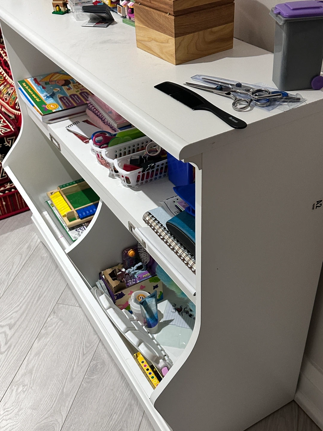 Kids White Toy Storage Shelf - photo 4
