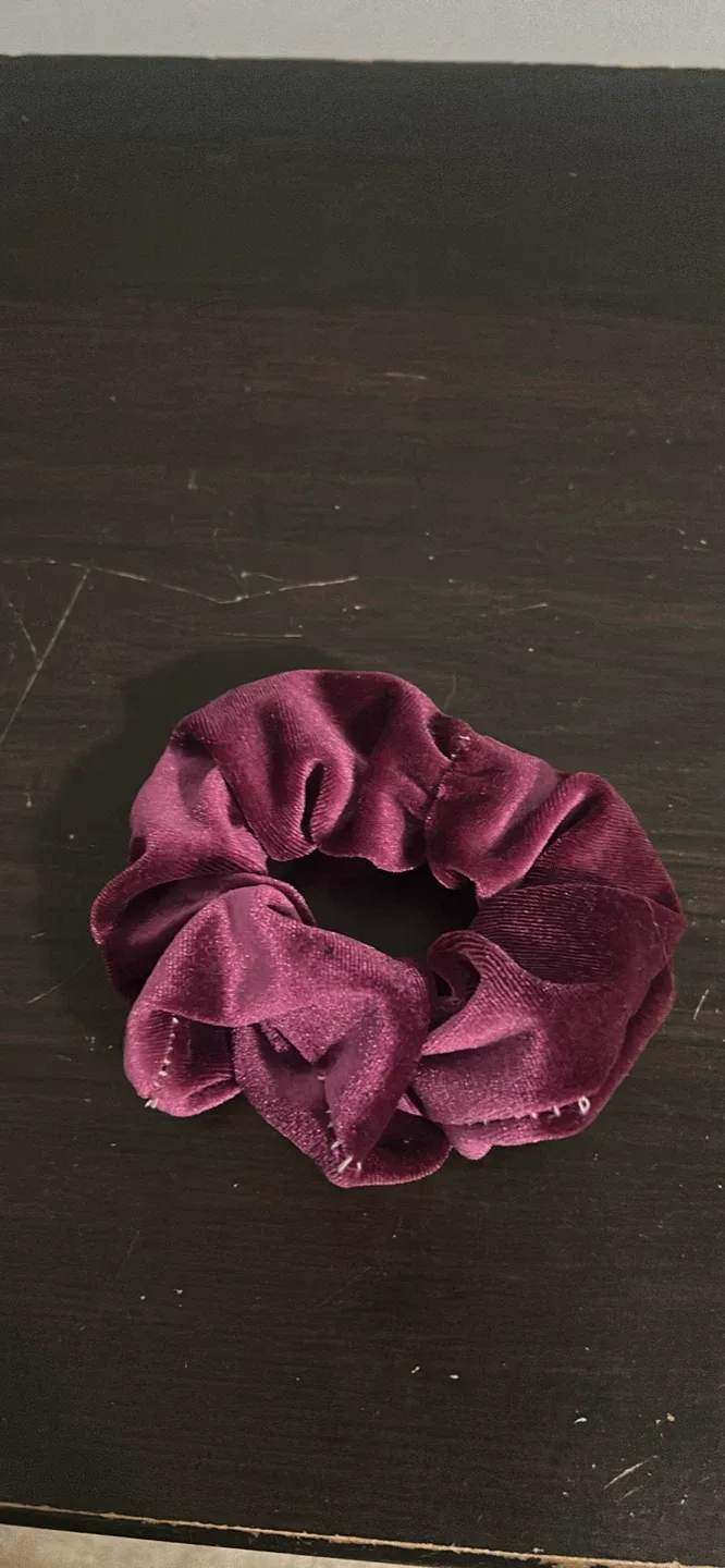 Burgundy Velvet Scrunchie