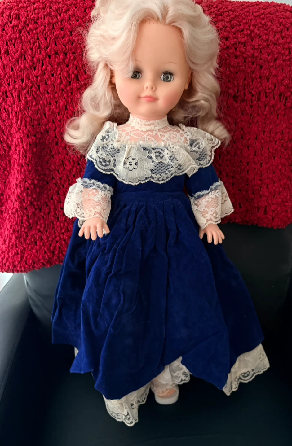 Vintage Blue Dress Doll