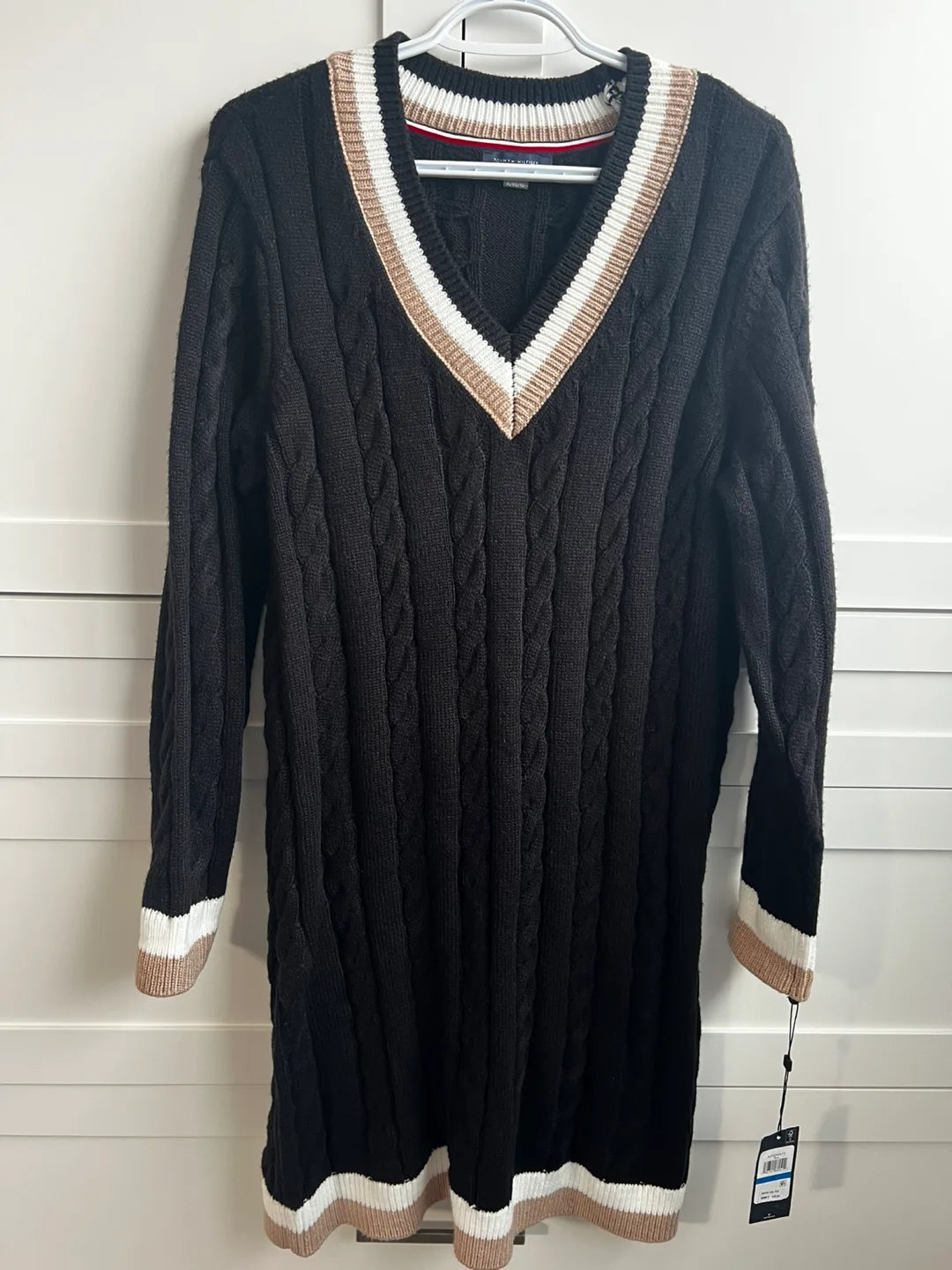 New Tommy Hilfiger Black Knit Dress - Size XL