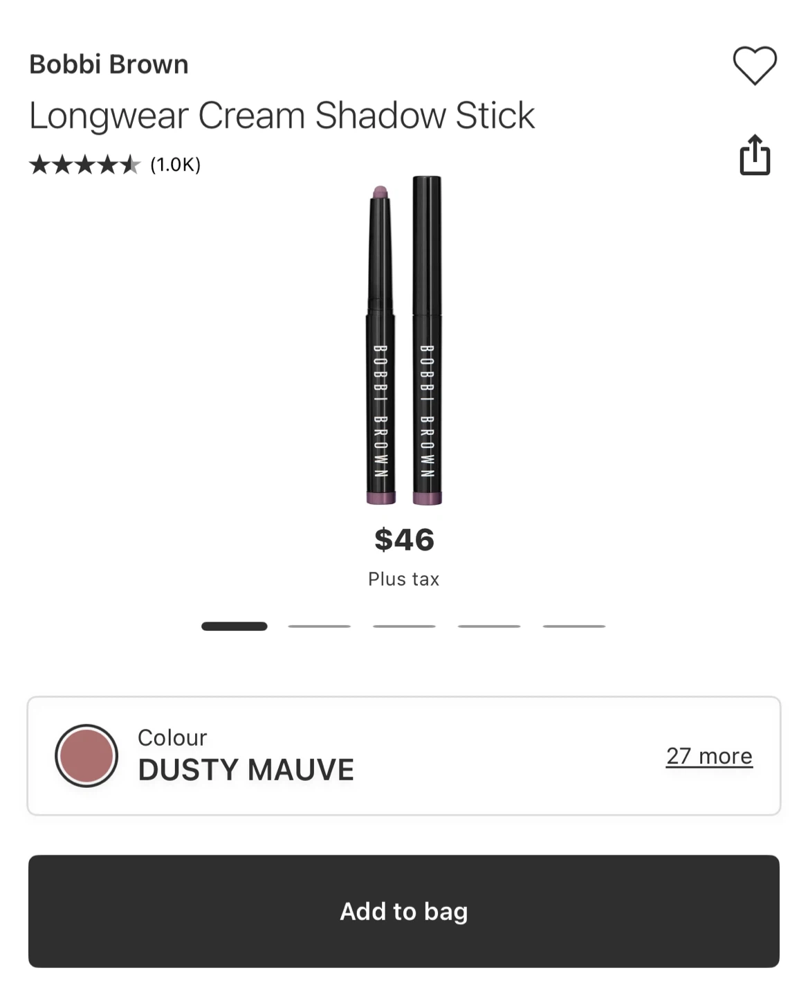 Mini Bobbi Brown Long-Wear Cream Shadow Stick - Dusty Mauve - photo 4