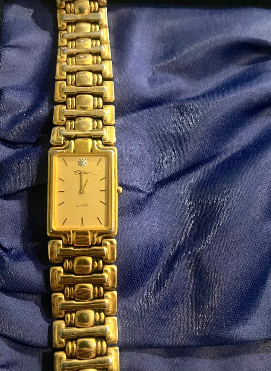Bulova Gold-Tone Quartz — Bold Bracelet Watch