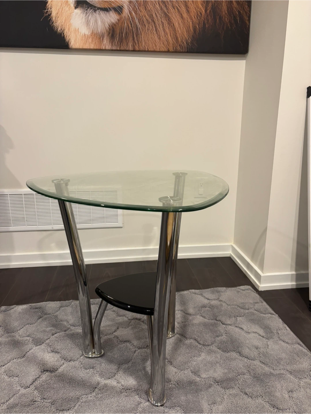 Glass Top End Table - photo 2