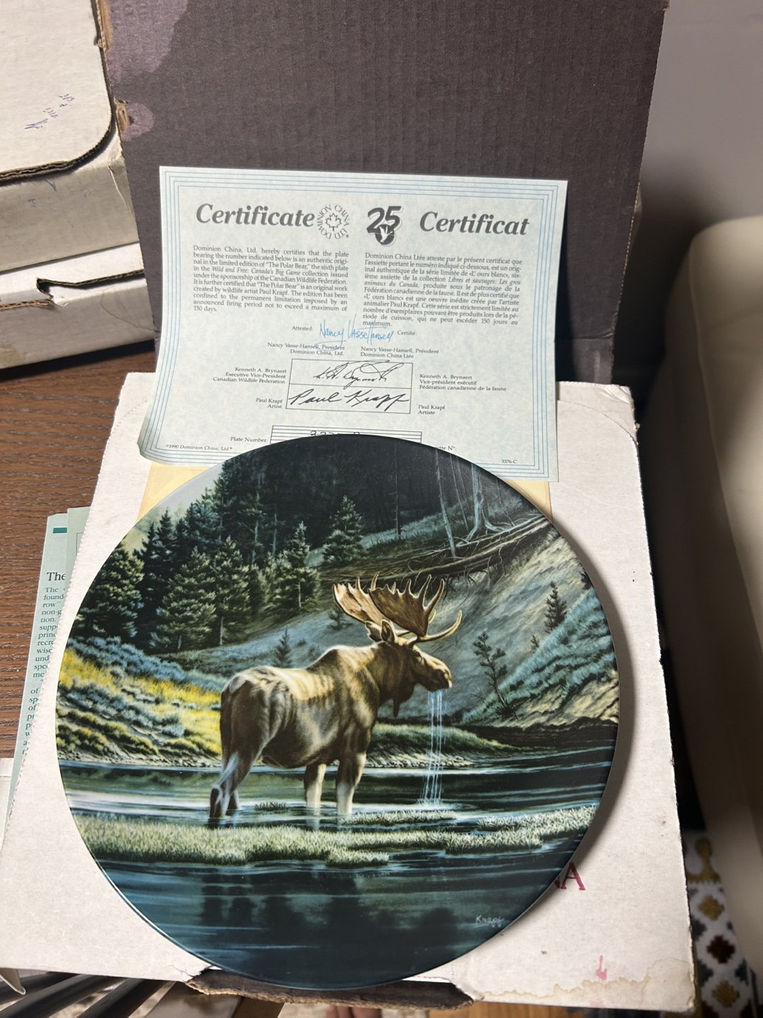 Dominion China Paul Krapf Moose Plate