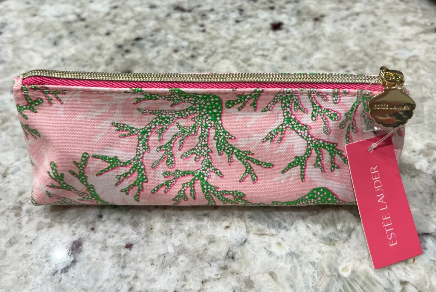 Estee Lauder Makeup Bag - Pink & Green