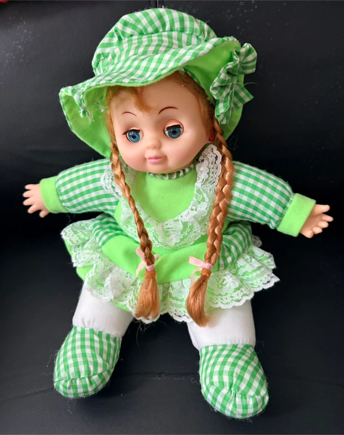 Green Gingham Doll