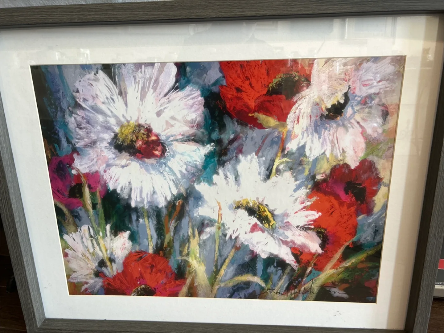 Framed Floral Painting
