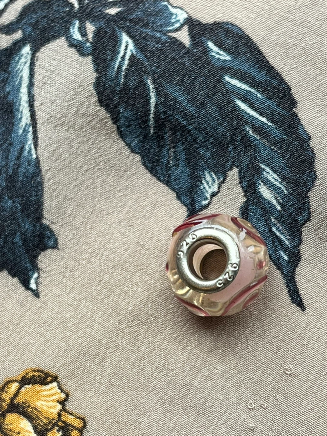 Make an offer: Pink Pandora Style Swirl Glass Charm 925 Silver - photo 3