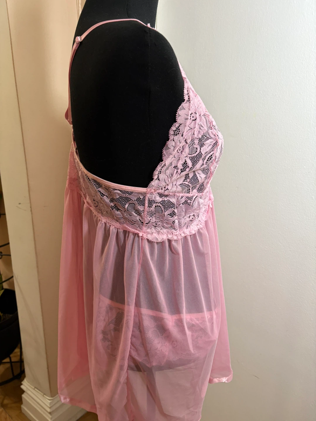 Pink Lace Lingerie Set XXL - photo 4