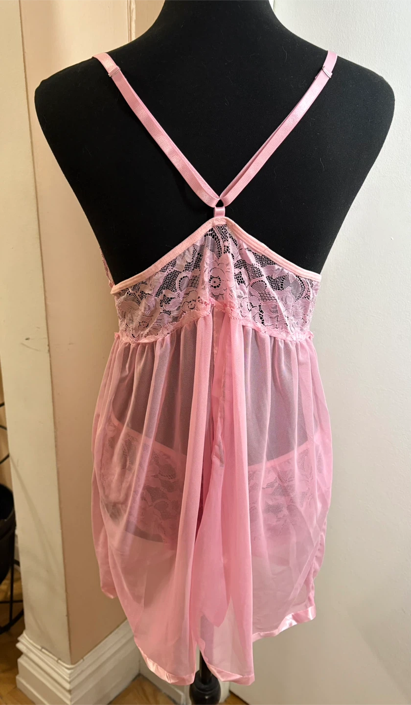 Pink Lace Lingerie Set XXL - photo 2