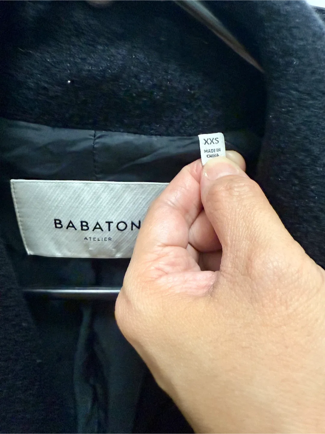 Babaton Atelier Black Wool Coat - XXS image indicator(3)