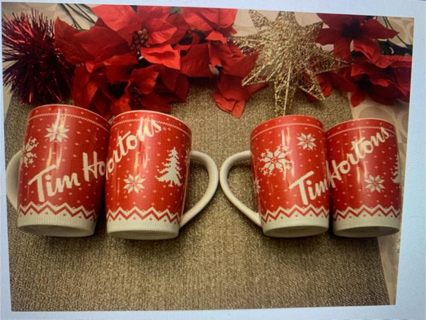 Tim Hortons Winter/Christmas Mugs - Set of 4