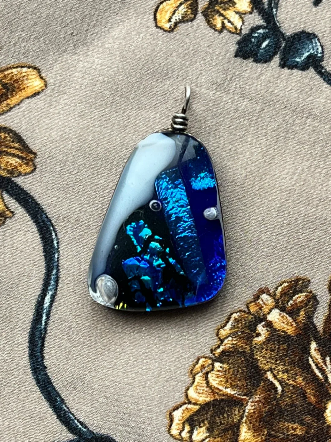 Handmade Blue Glass Pendant