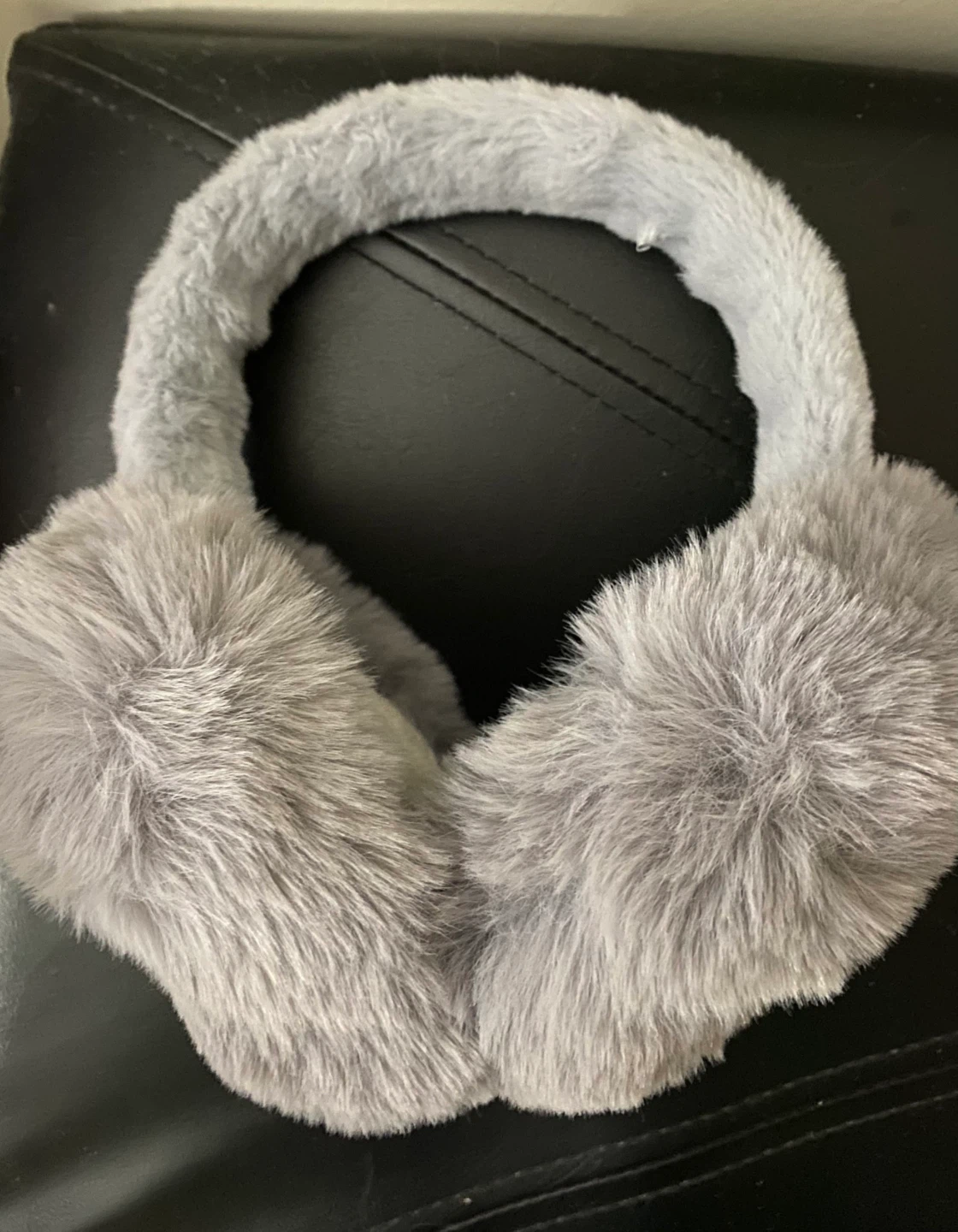 Gray Faux Fur Earmuffs