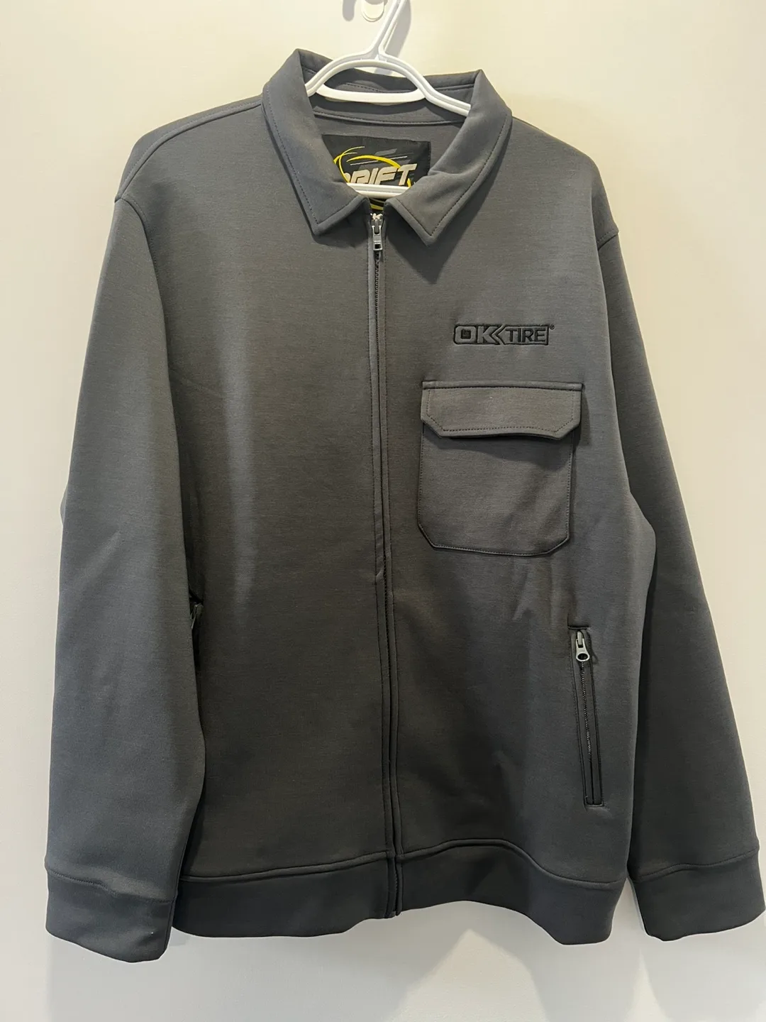 New OK Tire Drift Full Zip Fleece - XL Charcoal
