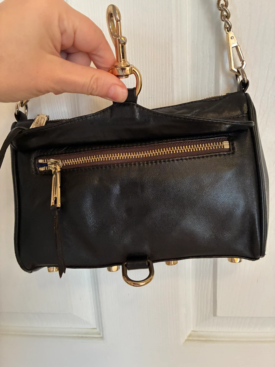 Rebecca Minkoff mini MAC Black Leather Chain Bag - photo 4