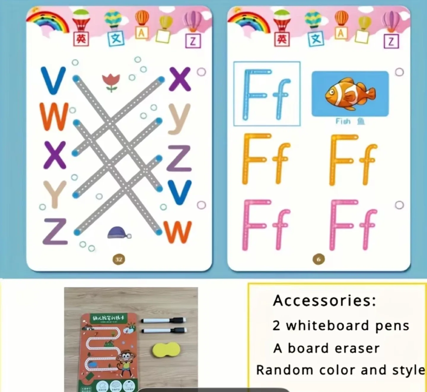 33 page Reusable ABC Writing Practice Book image indicator(5)